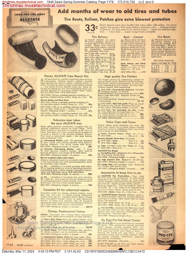 1946 Sears Spring Summer Catalog, Page 1178