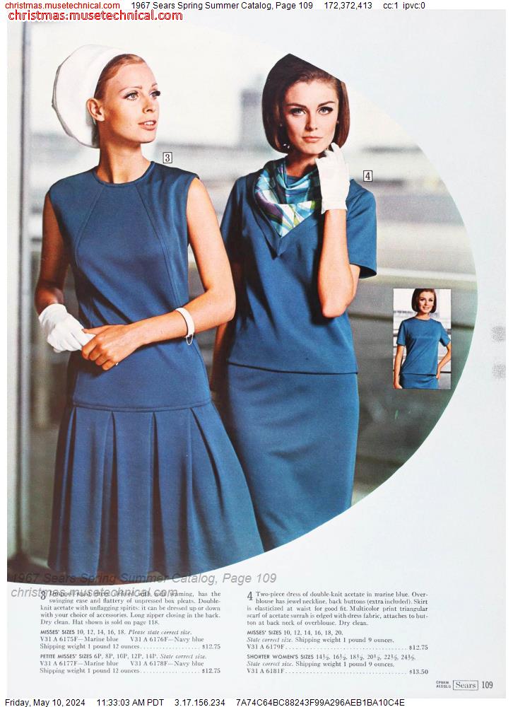 1967 Sears Spring Summer Catalog, Page 109