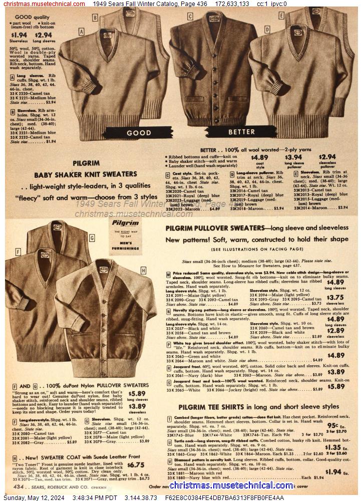 1949 Sears Fall Winter Catalog, Page 436