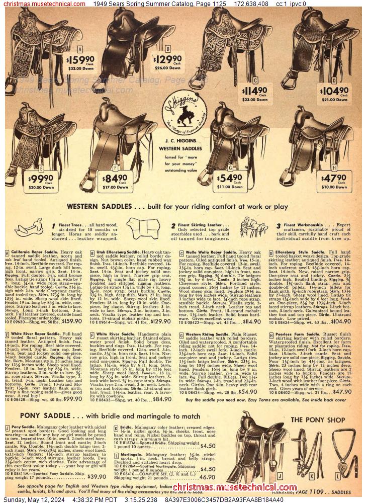 1949 Sears Spring Summer Catalog, Page 1125