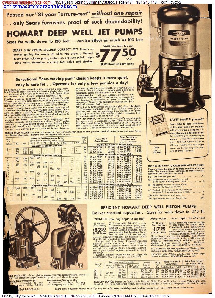 1951 Sears Spring Summer Catalog, Page 917