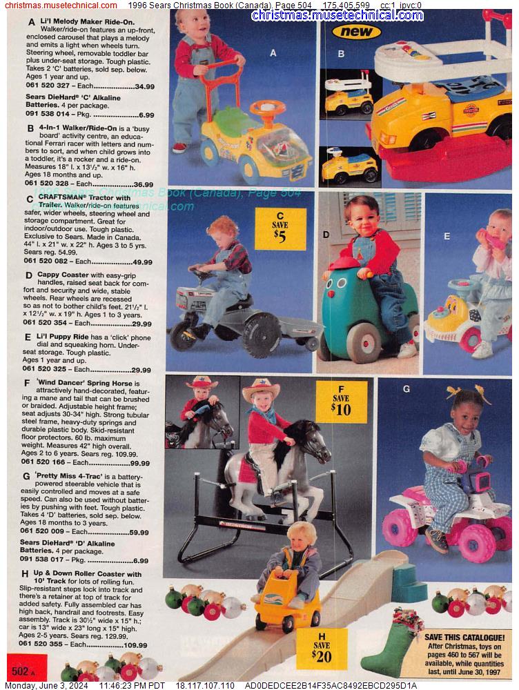 1996 Sears Christmas Book (Canada), Page 504