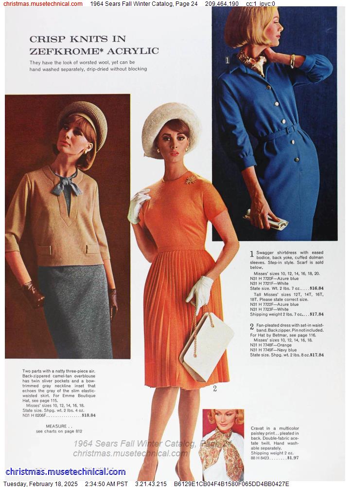 1964 Sears Fall Winter Catalog, Page 24