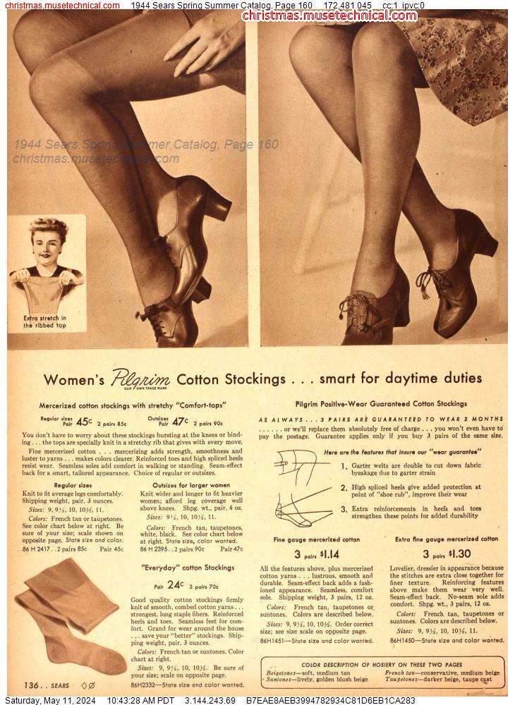 1944 Sears Spring Summer Catalog, Page 160