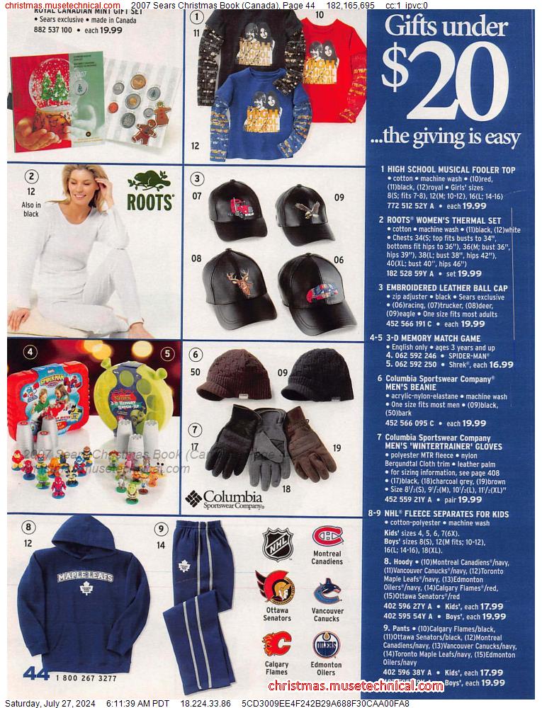 2007 Sears Christmas Book (Canada), Page 44