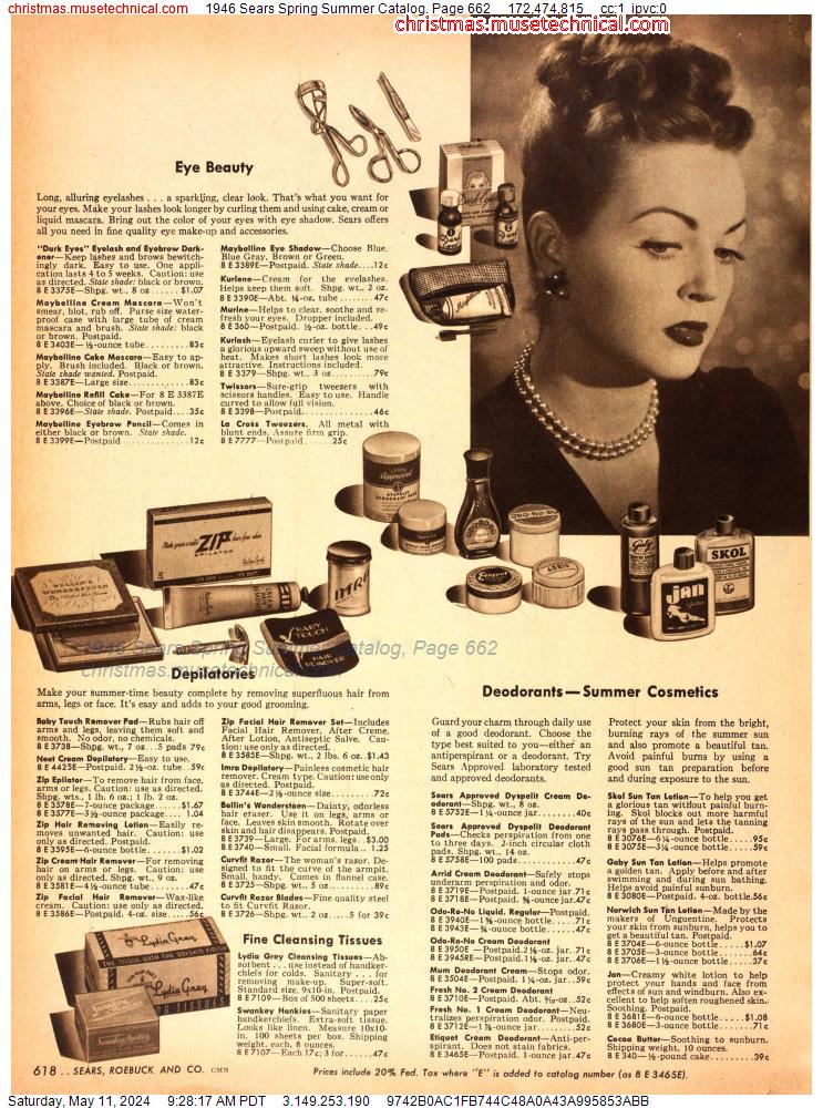 1946 Sears Spring Summer Catalog, Page 662