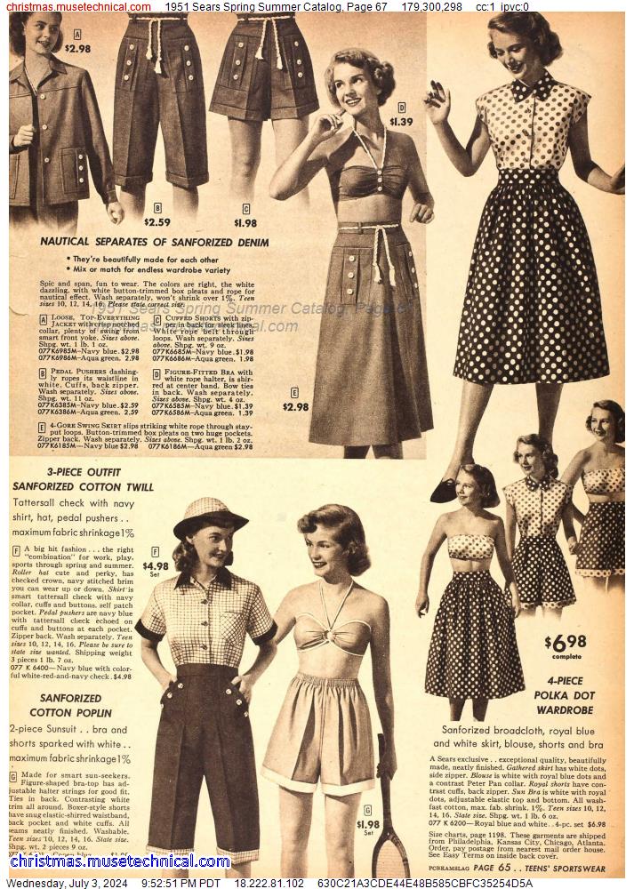 1951 Sears Spring Summer Catalog, Page 67