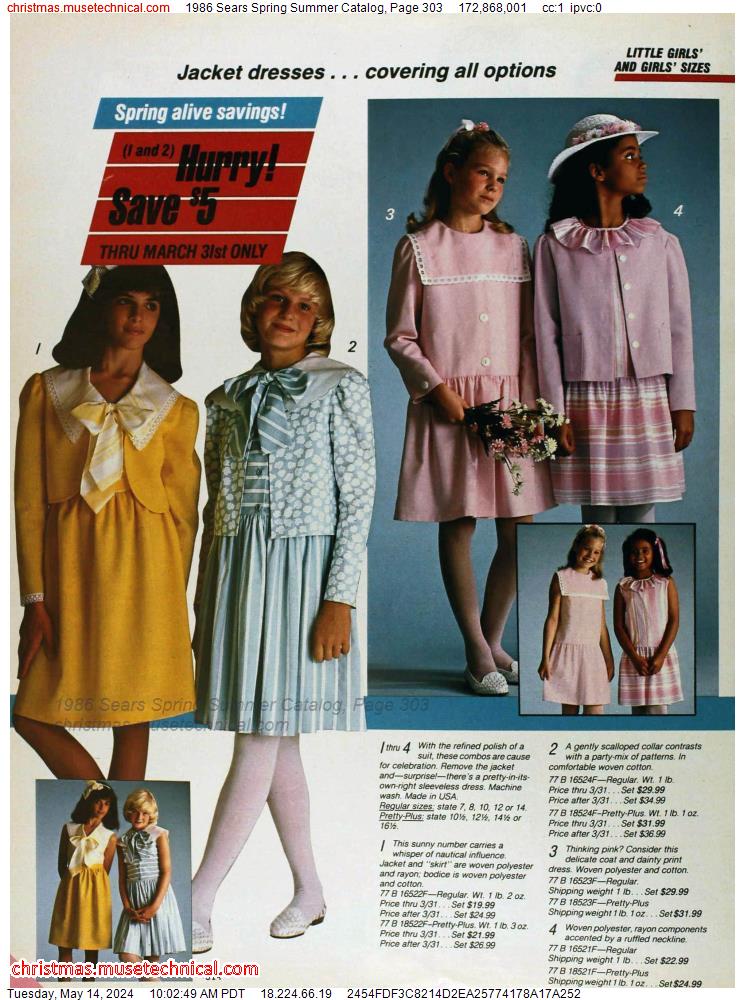 1986 Sears Spring Summer Catalog, Page 303