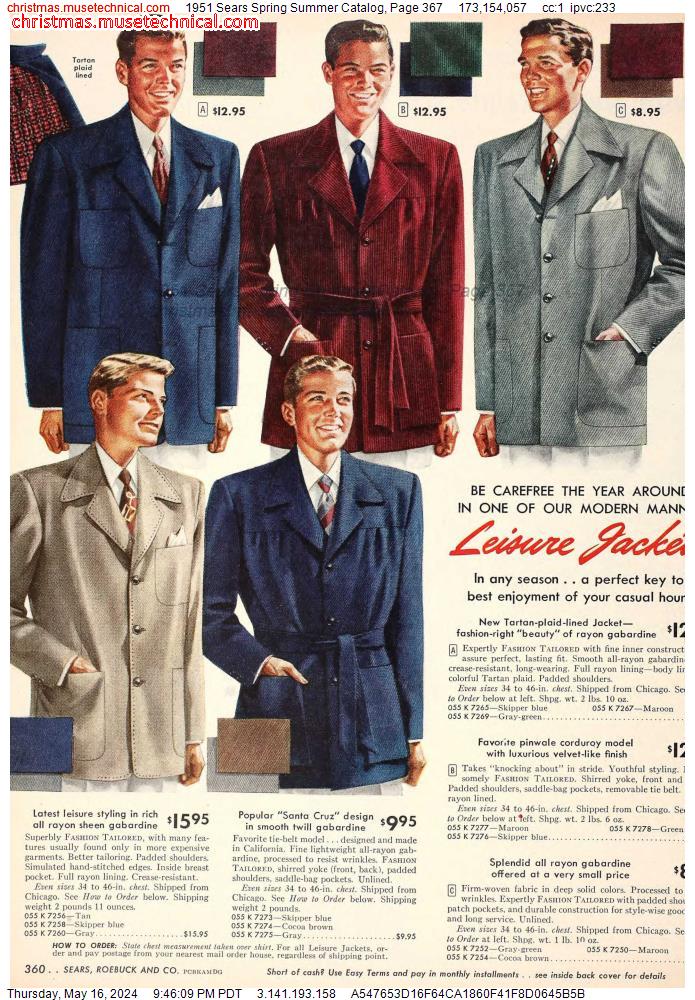 1951 Sears Spring Summer Catalog, Page 367