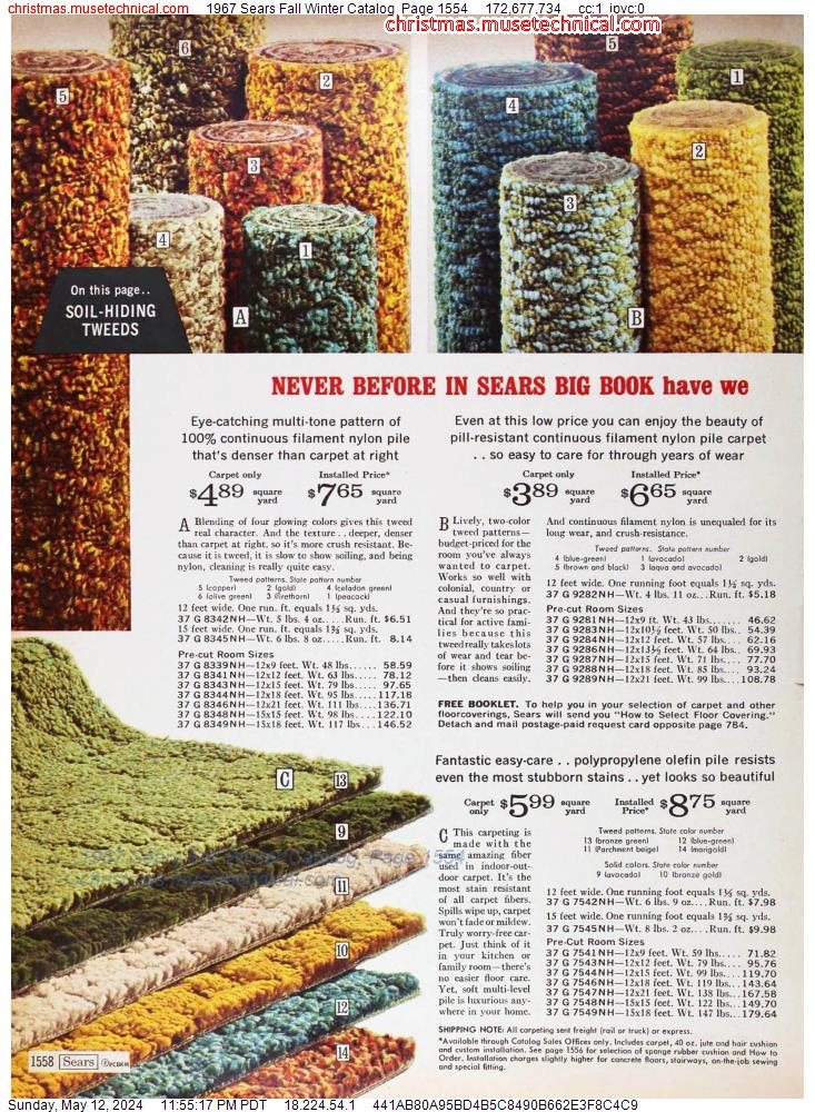 1967 Sears Fall Winter Catalog, Page 1554