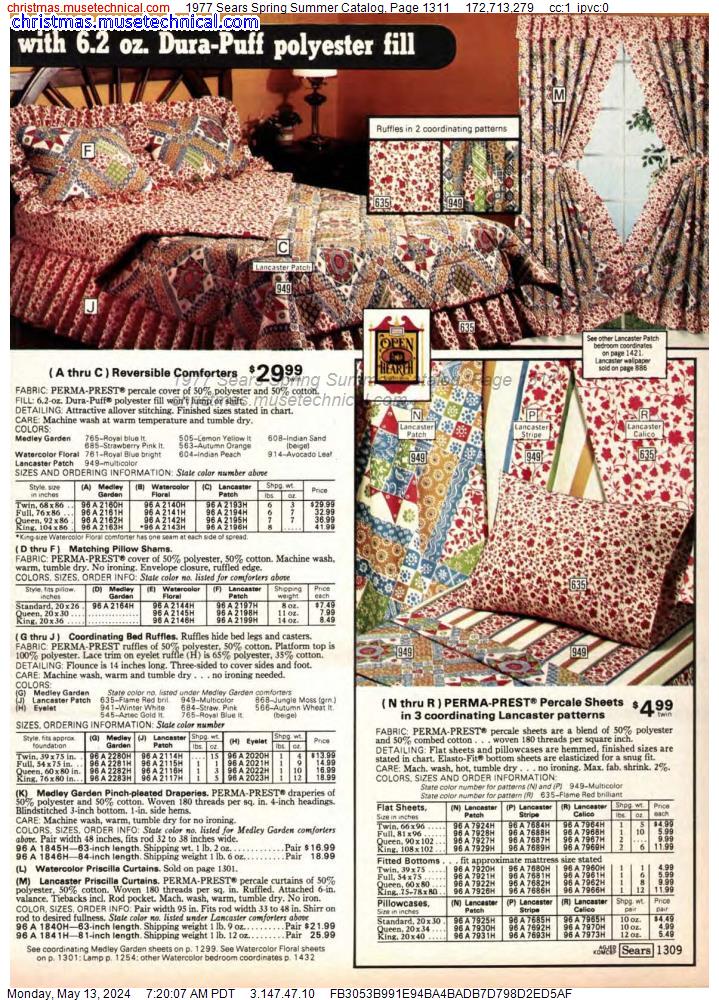 1977 Sears Spring Summer Catalog, Page 1311