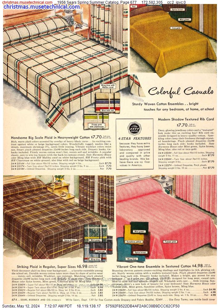 1956 Sears Spring Summer Catalog, Page 677