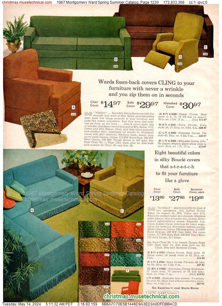 1967 Montgomery Ward Spring Summer Catalog, Page 1230