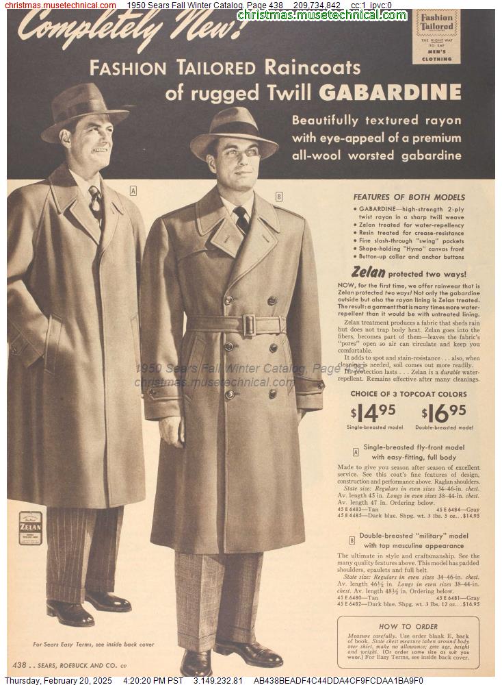 1950 Sears Fall Winter Catalog, Page 438