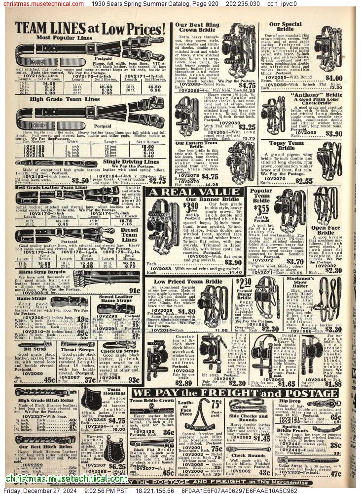 1930 Sears Spring Summer Catalog, Page 920