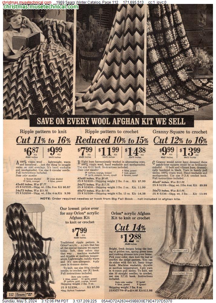1969 Sears Winter Catalog, Page 112