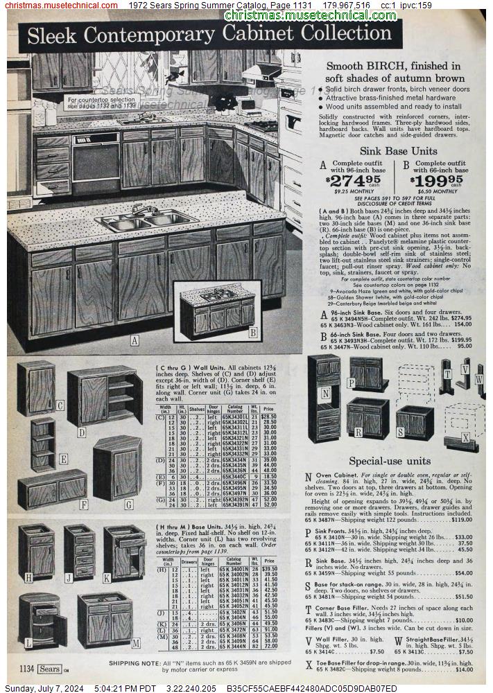 1972 Sears Spring Summer Catalog, Page 1131