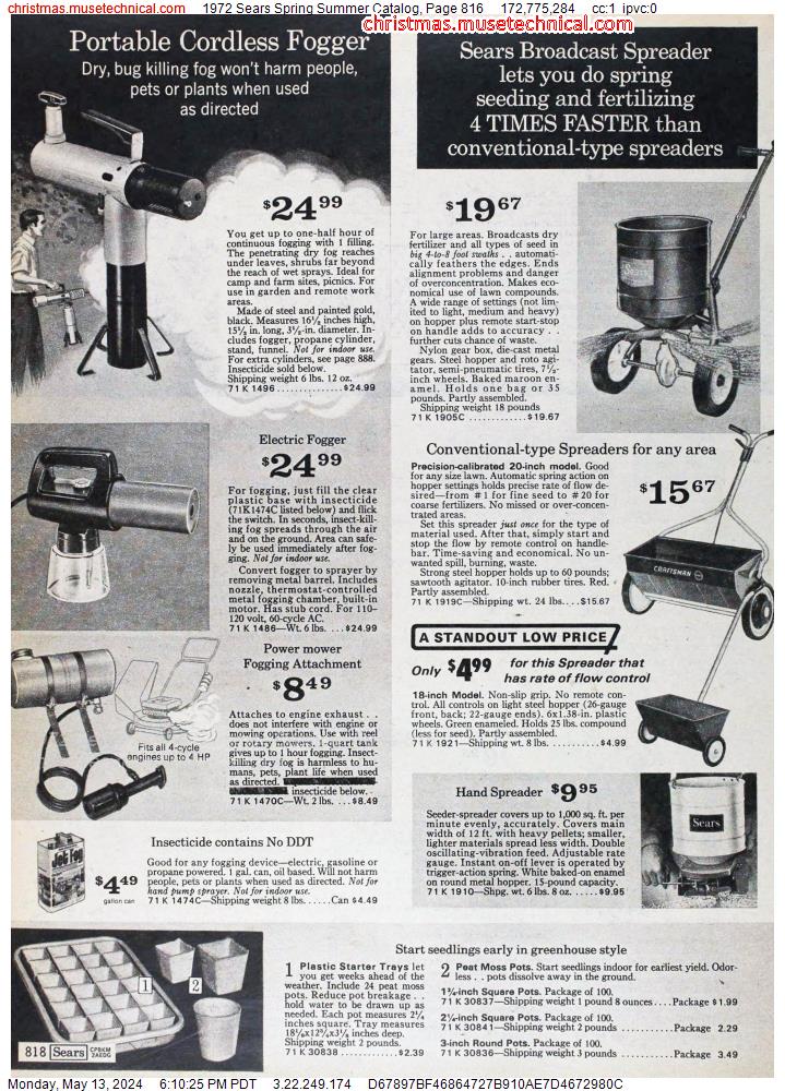 1972 Sears Spring Summer Catalog, Page 816