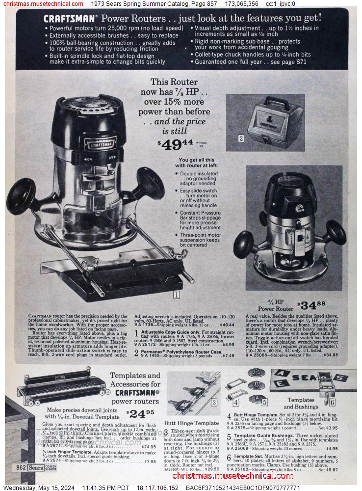 1973 Sears Spring Summer Catalog, Page 857
