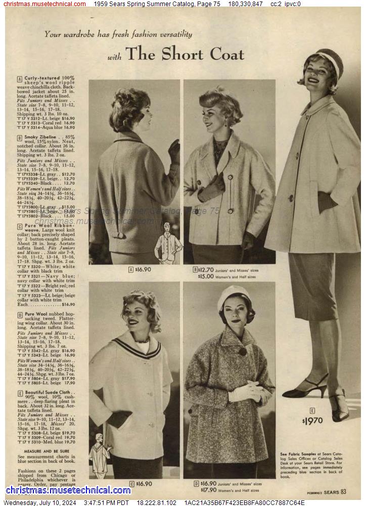 1959 Sears Spring Summer Catalog, Page 75