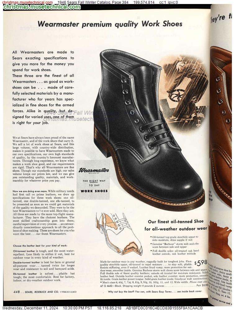 1946 Sears Fall Winter Catalog, Page 384