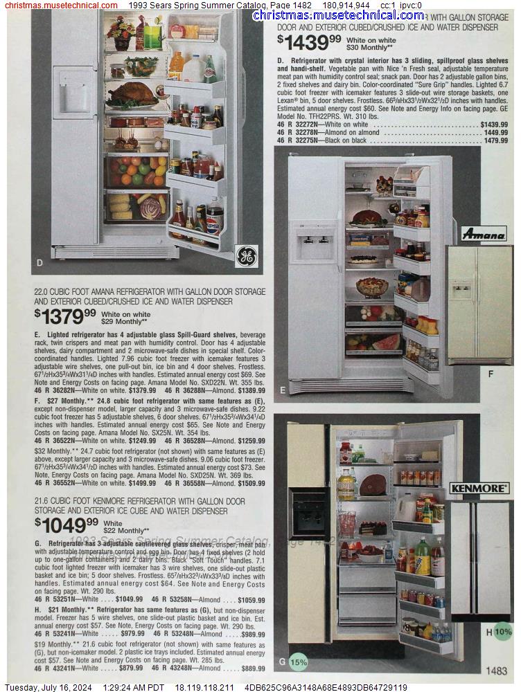 1993 Sears Spring Summer Catalog, Page 1482