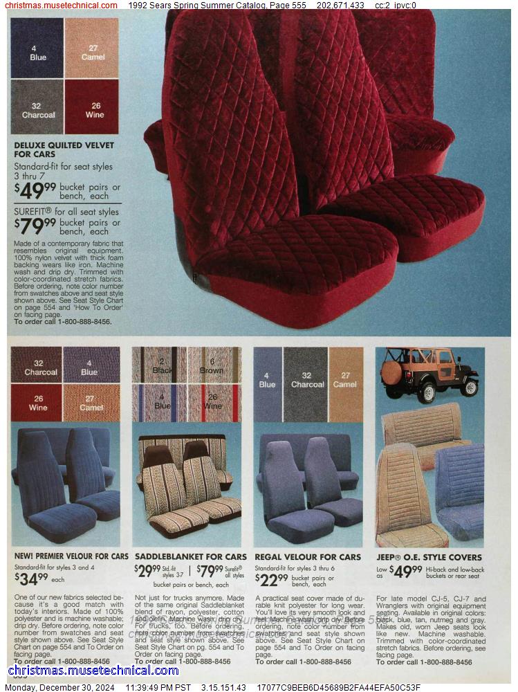 1992 Sears Spring Summer Catalog, Page 555