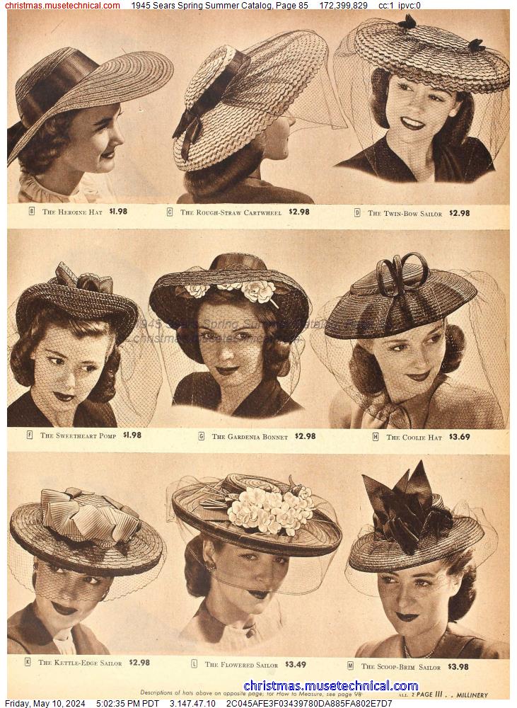 1945 Sears Spring Summer Catalog, Page 85