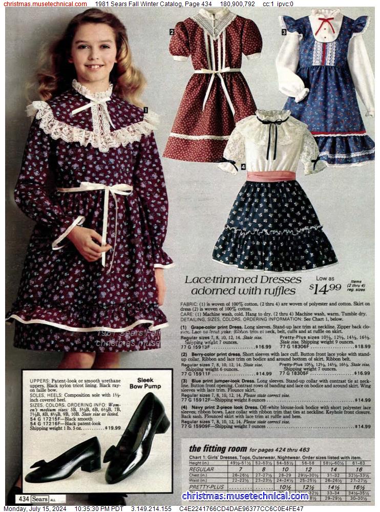1981 Sears Fall Winter Catalog, Page 434