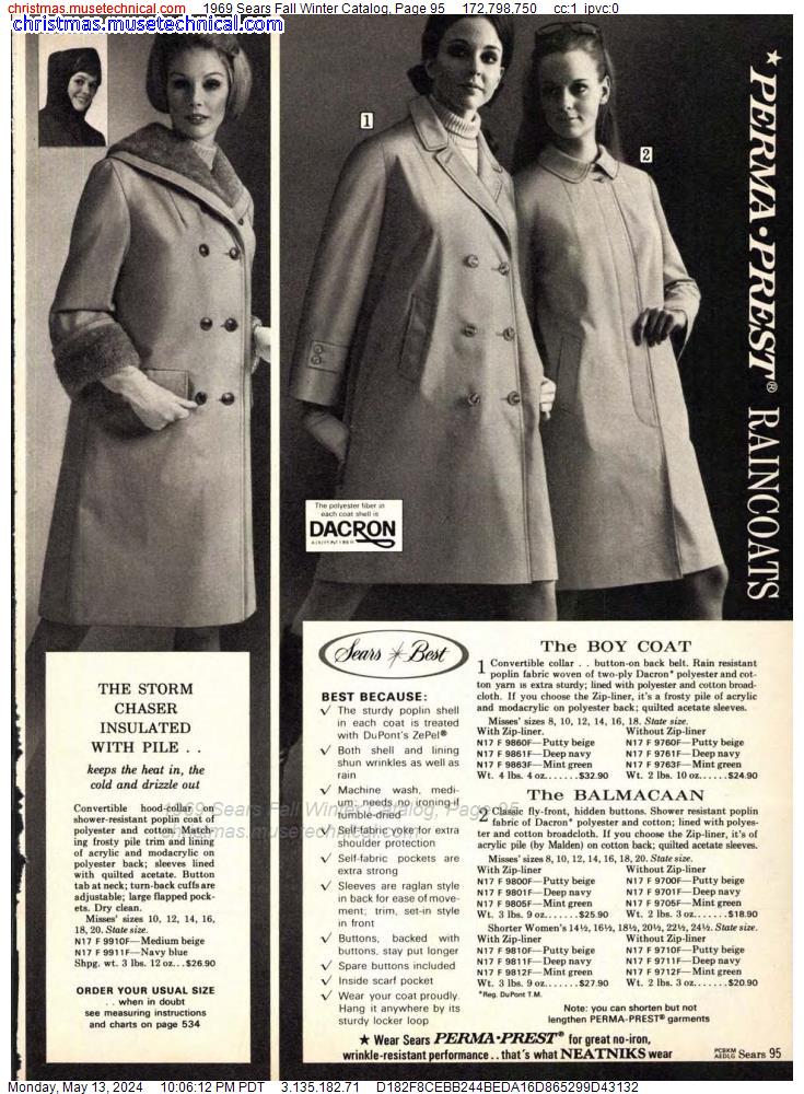 1969 Sears Fall Winter Catalog, Page 95