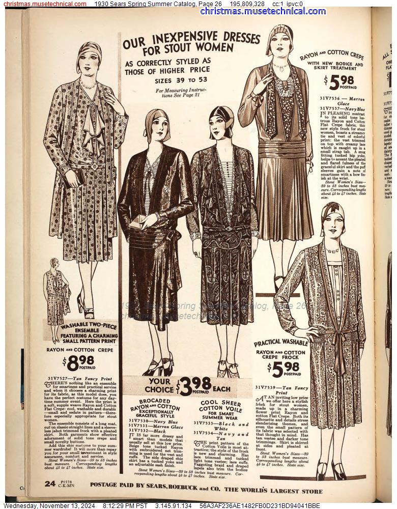 1930 Sears Spring Summer Catalog, Page 26