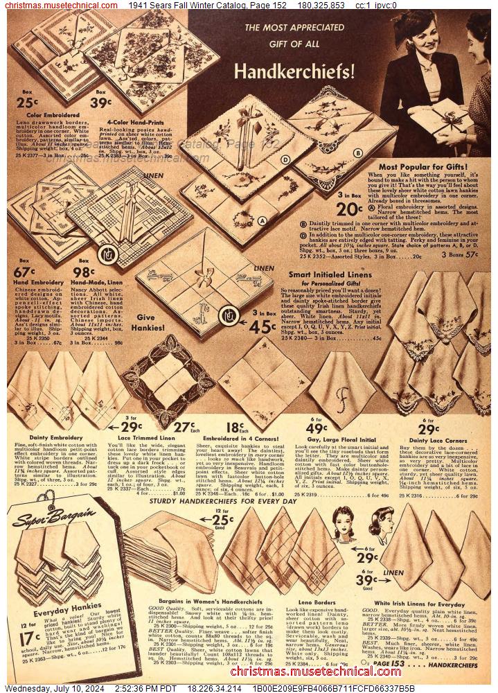 1941 Sears Fall Winter Catalog, Page 152
