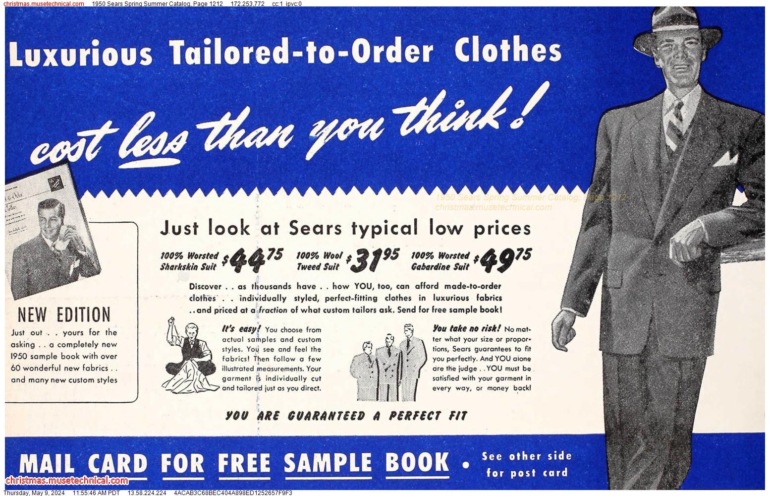 1950 Sears Spring Summer Catalog, Page 1212