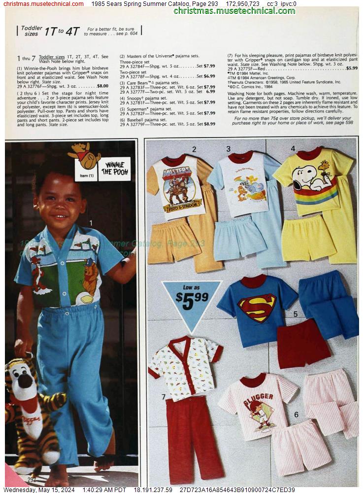 1985 Sears Spring Summer Catalog, Page 293