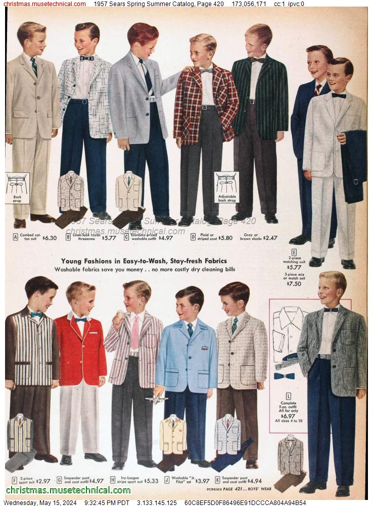 1957 Sears Spring Summer Catalog, Page 420