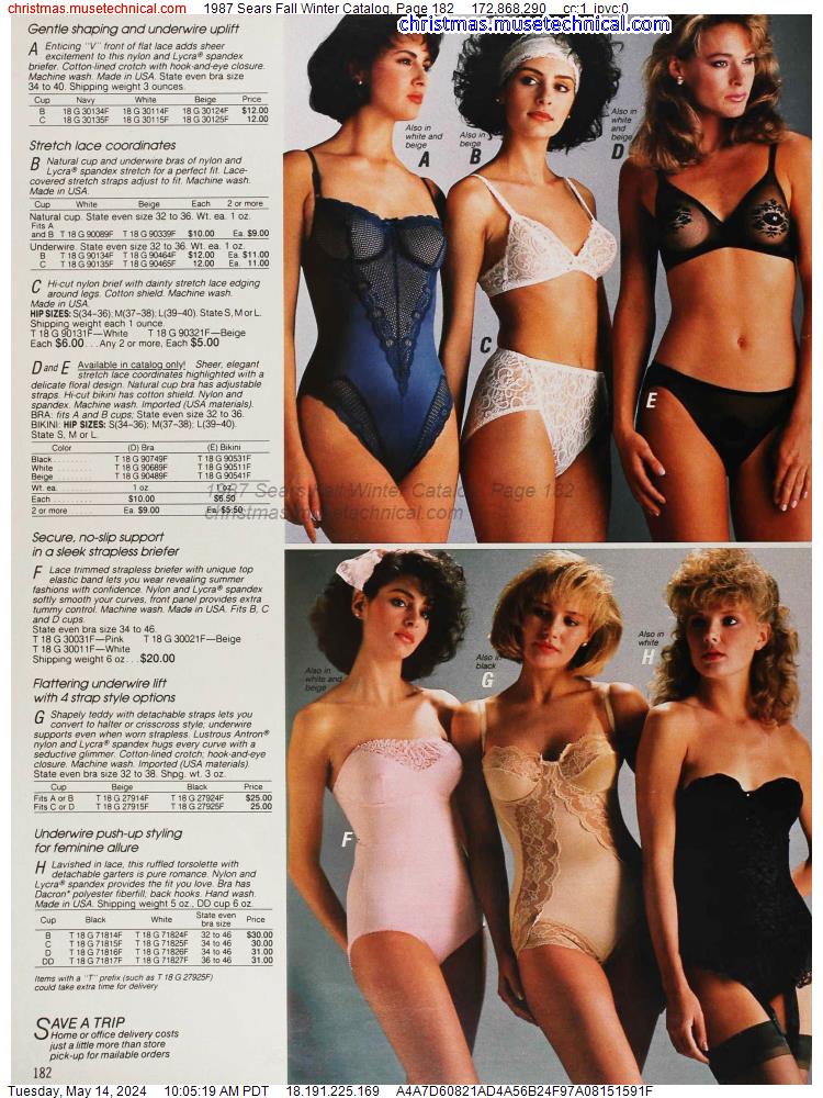 1987 Sears Fall Winter Catalog, Page 182