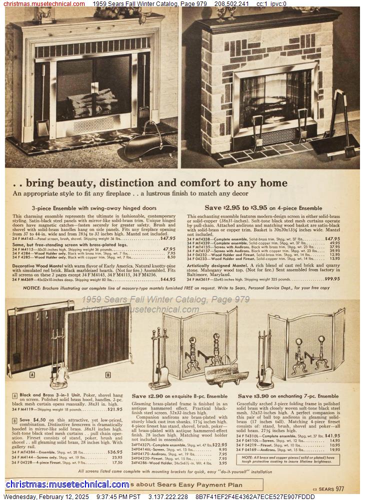 1959 Sears Fall Winter Catalog, Page 979