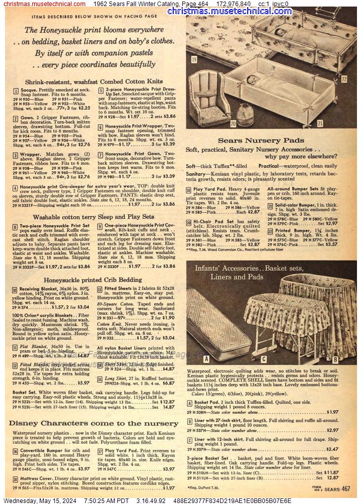 1962 Sears Fall Winter Catalog, Page 464