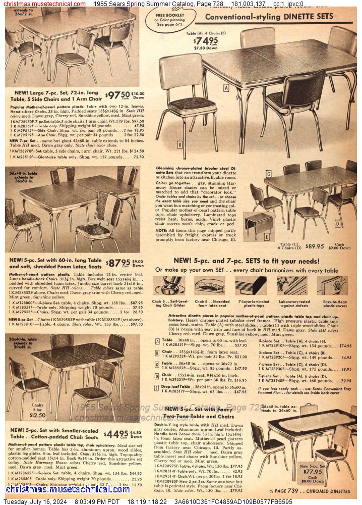 1955 Sears Spring Summer Catalog, Page 728
