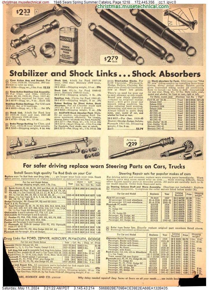 1946 Sears Spring Summer Catalog, Page 1218