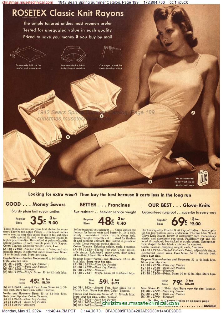 1942 Sears Spring Summer Catalog, Page 189