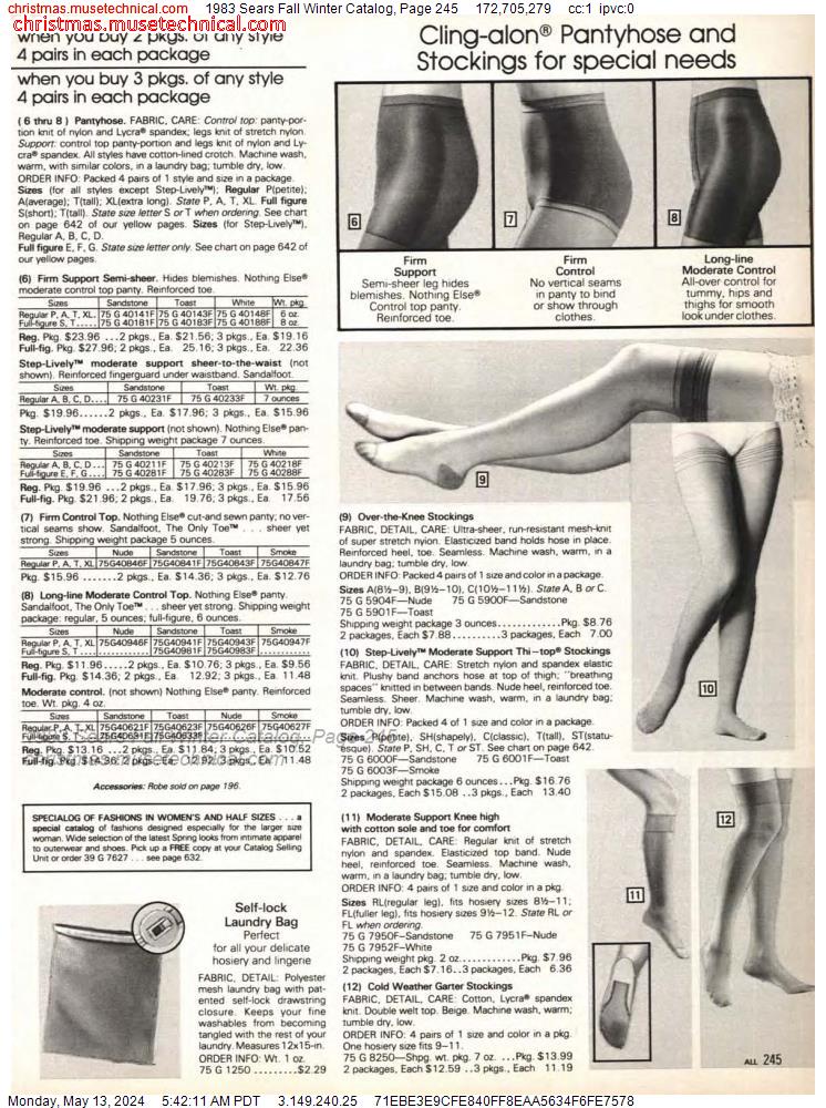 1983 Sears Fall Winter Catalog, Page 245