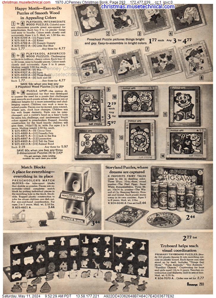 1970 JCPenney Christmas Book, Page 293