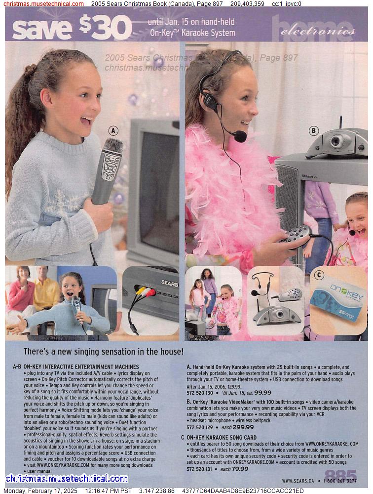 2005 Sears Christmas Book (Canada), Page 897