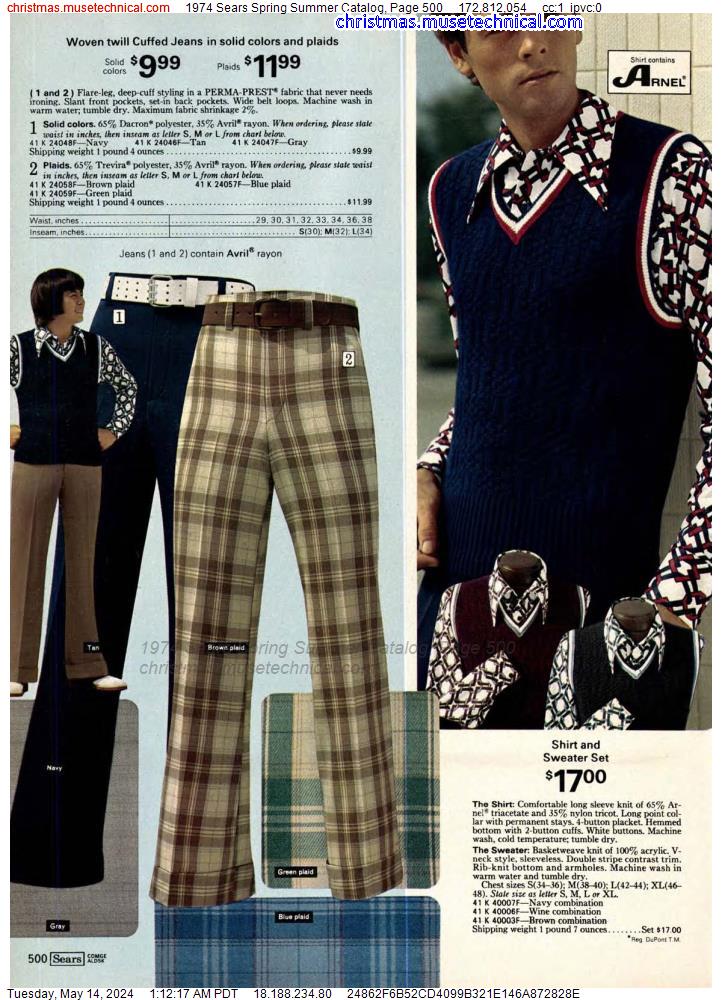 1974 Sears Spring Summer Catalog, Page 500