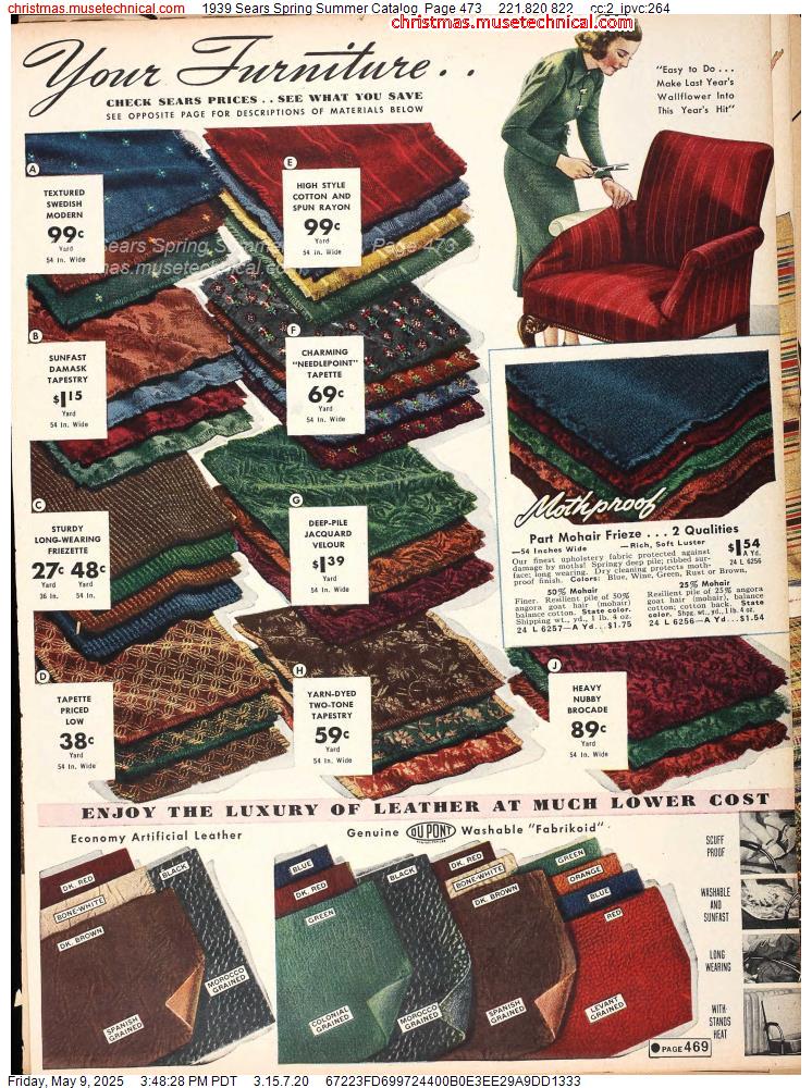 1939 Sears Spring Summer Catalog, Page 473