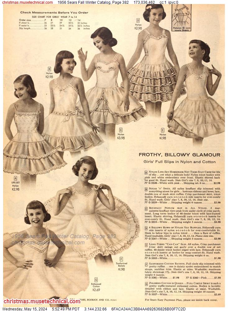 1956 Sears Fall Winter Catalog, Page 382