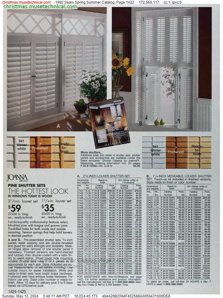 1992 Sears Spring Summer Catalog, Page 1422