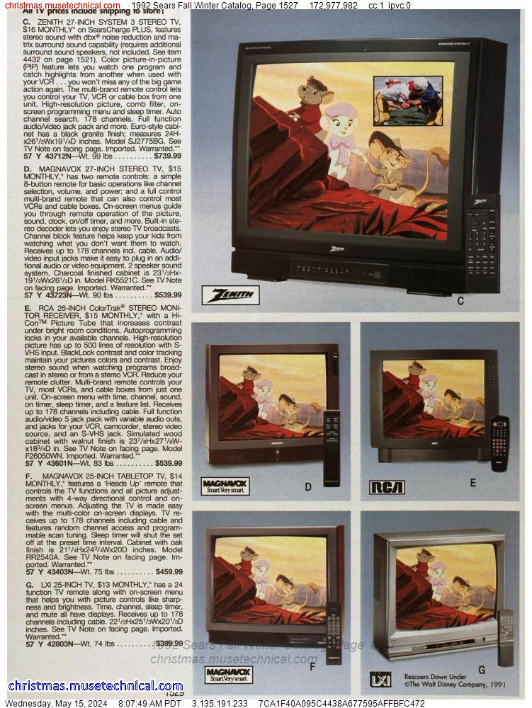 1992 Sears Fall Winter Catalog, Page 1527