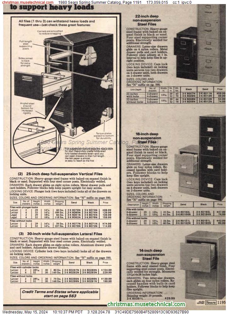 1980 Sears Spring Summer Catalog, Page 1191